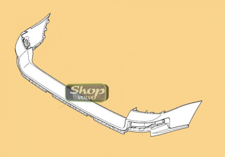 Верхняя часть заднего бампера VOLVO XC90 \\ 2007-2014 \\ VOLVO (original) 39871340