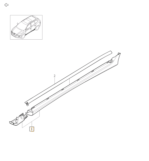Накладка порога правая Volvo XC60 2014- \\ VOLVO Original 39819619