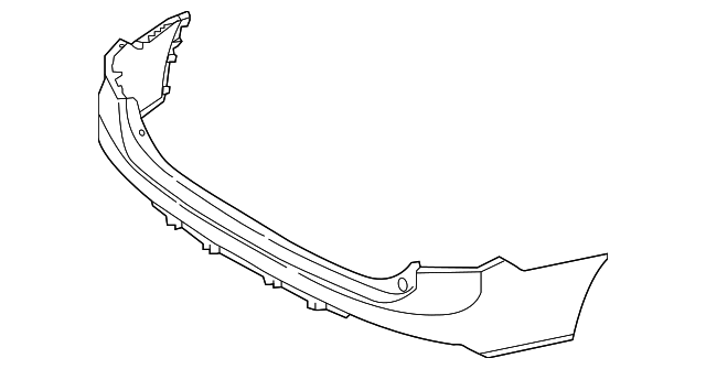 Верхняя накладка заднего бампера без r-дизайна, без парковки, грунтованная - Volvo XC90 2016-19 \\ VOLVO Original 40001930