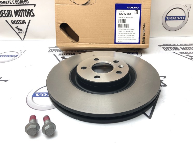 Диск тормозной передний VOLVO XC60 II \\ 17" дюймов 322 мм \\ VOLVO Original 32424721