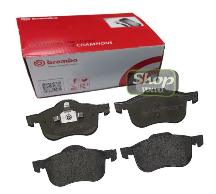 Тормозные колодки передние VOLVO S60, S80, V70 II, XC70 \\ BREMBO P86016