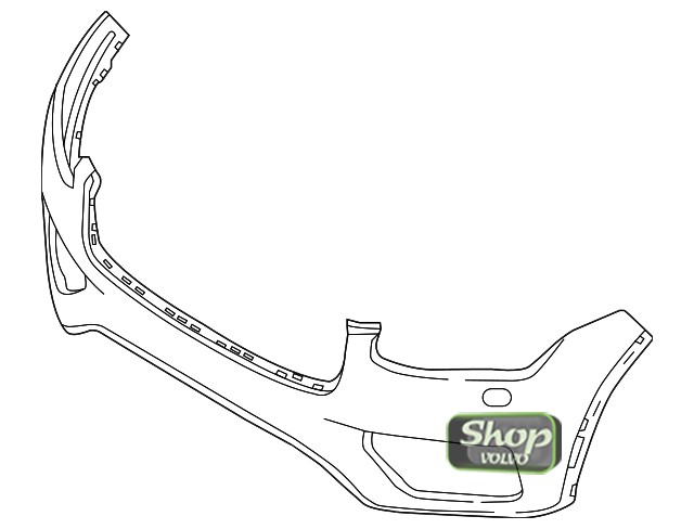 Накладка переднего бампера с омывателем фар, без системы помощи при парковке - Volvo XC90 (16-19) \\ VOLVO Original 39799446